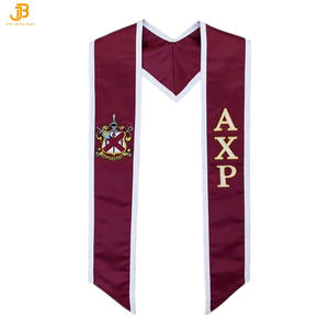 Écharpe de graduation étole de graduation brodée en polyester personnalisée Écharpe de graduation pour études internationales <span class=keywords><strong>à</strong></span> <span class=keywords><strong>l</strong></span>'étranger - Product Image 3