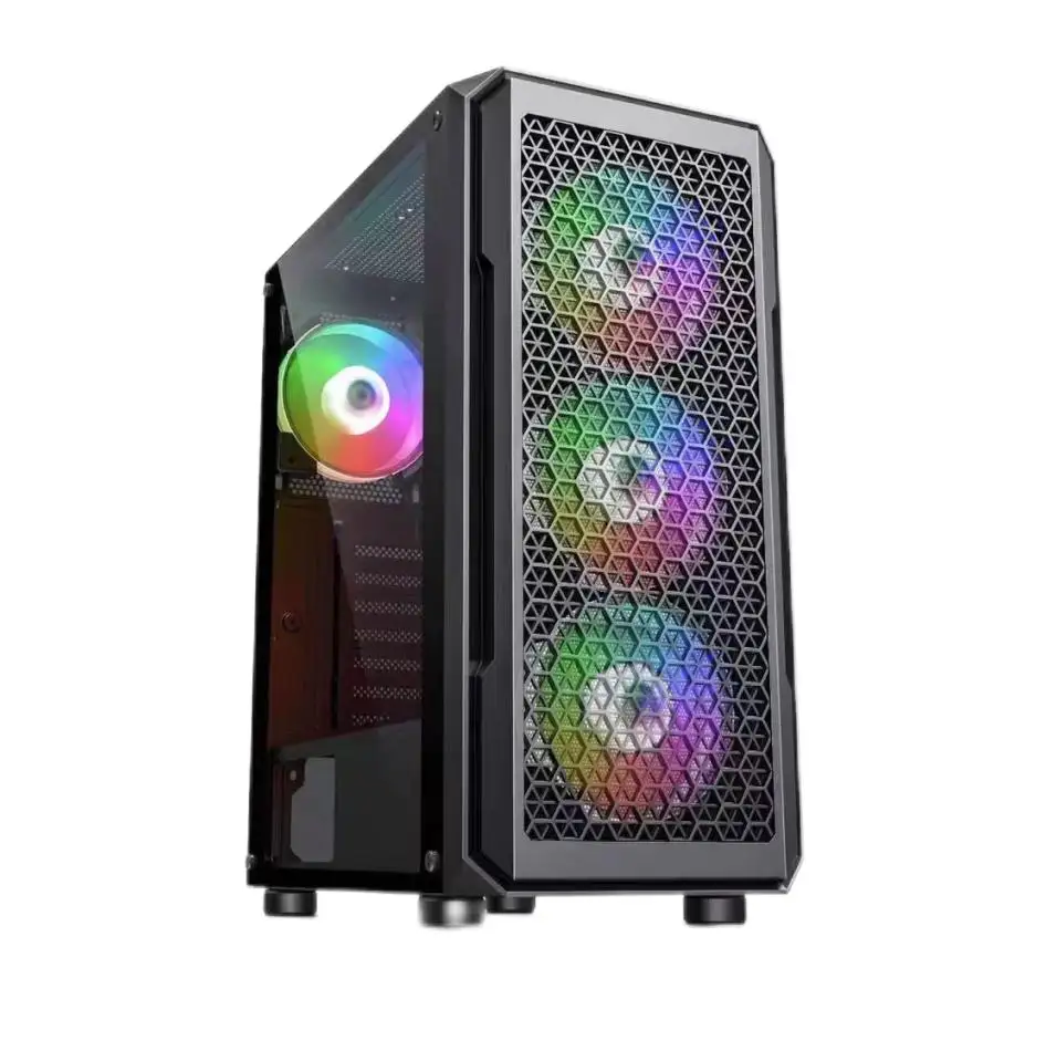 Latest Cube Ventilation Holes Micro ATX Case Double-Sided Tempered Glass with ABS Mid Tower Desktop Gaming Cube Case