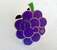 Broche en émail de fruits à la mode, raisin, badge en métal, accessoires de vêtements, bijoux, vente en gros