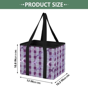 Hawaiian Custom Iwa Birds Print Convenient Large Capacity Kitchen Reusable Grocery <b>Bags</b> <b>Foldable</b> Shopping Box for Travel - Product Image 2