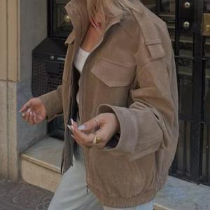Manteau en daim pour <span class=keywords><strong>femme</strong></span>, automne-hiver - Product Image 4