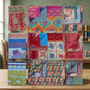 Wholesale Indian Fine Stitched Kantha <b>Throw</b> Handmade Kantha <b>Quilt</b> - Product Image 3