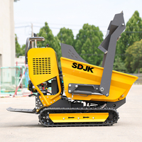 Kostenloser Versand SDJK Mini-Dumper für den Garten, Mini-Raupendumper, Hocheffizienter Mini-Transporter, Kipper für den Bau