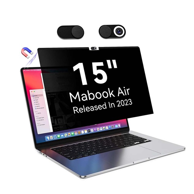 Magnet Soft Grade AAA Laptop Screen Film Privacy Screen Protector Removable Privacy Filter for MacBook Air 15.4 Inch
