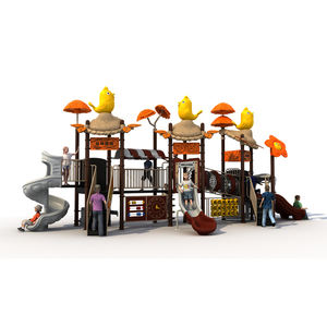 Aire <span class=keywords><strong>de</strong></span> jeux extérieure jungle pour enfants avec toboggan et balançoire petite pièce commerciale - Product Image 4