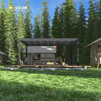 Pergola actionnée électrique avec l'option en aluminium imperméable de structure et de mur de verre