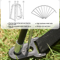 Tente légère quatre saisons imperméable pour l'extérieur, cabine de douche, vestiaire, toilettes mobiles, installation facile, pêche, camping