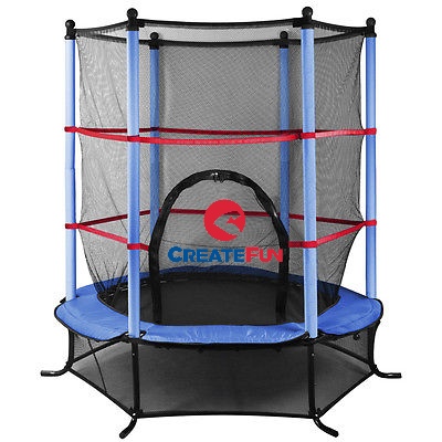 CreateFun 55 Inch Cheap Trampoline Children Mini Rebounder Kids Jumping Toys with Net