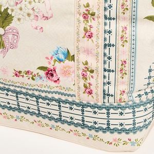 All-Floral Printed Cotton Canvas Tote <b>Bag</b> Women <b>Large</b> Capacity Custom Zip Closure Shopping Handbag Summer <b>Beach</b> Travel Spring - Product Image 4