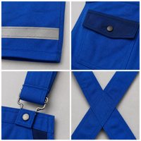 Salopette de travail réfléchissante pour homme en coton drill grande taille, multi-poches, tissu respirant, logo personnalisé