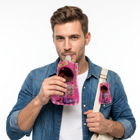 Sachets souples personnalisés de 500 ml sans BPA avec bec verseur, transparents, pour eau, jus, boissons de randonnée et eau minérale