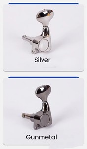 Venta al por mayor de perillas de guitarra con cabeza de metal en forma de cola de pez, ajustador de cuerdas de guitarra 3L3R, juego de 6 piezas para accesorios de guitarra. - Product Image 6