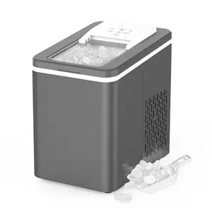 Máquina de gelo superior de bancada com máquina de neve automática automática Self-cleaning 26LBS/24H Compact Plastic 9 Cubes OEM