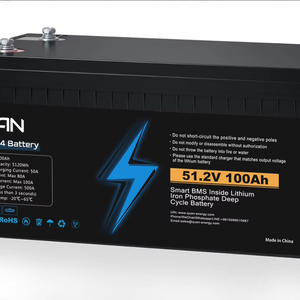 Batería de Almacenamiento de Energía Solar para el Hogar, 51.2V 100Ah LiFePO4, Batería Powerwall de Montaje en Pared, BMS Integrado, Ciclo Profundo, CE UN38.3 - Product Image 1