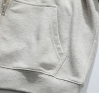 Peso pesado YKH 360GSM Zip up Oversized Terry Fabric Logotipo personalizado Manga larga Alta calidad Hombres Zip up Hoodie