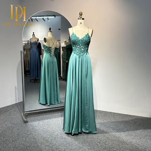 Green Lace bainha vestido chique verão elegante vestido de noite para casamento jantar Prom-Factory Wholesale - Product Image 1
