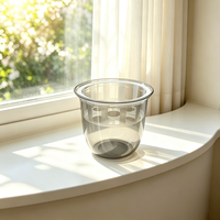 Pot de fleurs hydroponique haute transparence avec panier de plantation, vase en plastique transparent pour tulipes, jacinthes, pothos, décoration intérieure