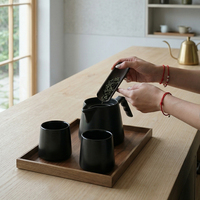Ensemble de théière en céramique pour le thé à la cuillère, en porcelaine de qualité alimentaire, pour la maison, le bureau, le café, le camping, cadeau, ensemble de vaisselle à thé personnalisé