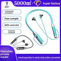 Earphone Leher Model Privat Lintas Batas dengan Chipset Jerry, Baterai Besar, Desain Gantung Leher