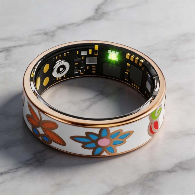 V5.0 BT Smart Ring IP68 Waterproof Heart Rate SpO2 Blood Pressure Monitor 20mAh Magnetic Charge Fitness Activity Wearable