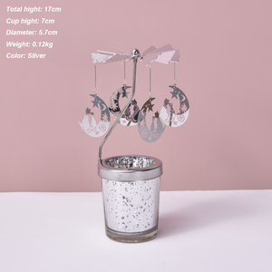 Chandelier rotatif en métal, carrousel de Noël, <span class=keywords><strong>bougeoir</strong></span> tournant pour bougie chauffe-plat, doré, <span class=keywords><strong>plusieurs</strong></span> motifs au choix - Product Image 6