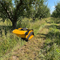 Penjualan Langsung Pabrik Mesin Pemotong Rumput Robot Tanpa Kabel 1100mm Zero Turn dengan Remote Control untuk Reklamasi Lahan