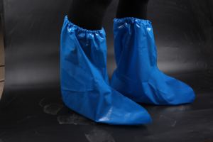 Housse de bottes simples en polyester <span class=keywords><strong>jetable</strong></span> robuste pour ferme vétérinaire Protecteur de chaussures antidérapant imperméable avec taille personnalisable - Product Image 2