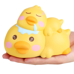 Cartoon Animal Parent Child Duck Shape Stress Relief Slow <b>Rebound</b> Toy Figurine TPE Material - Product Image 4