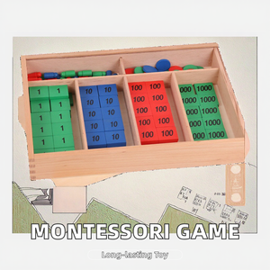 Montessori Educational Wooden Stamp Game Toy for Kids 5-7 Years Eco-Friendly <strong>Math</strong> Manipulatives with Under 50 Pieces - Product Image 2