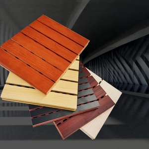 Pannelli acustici a fessura <span class=keywords><strong>fonoisolante</strong></span> in stile moderno con scanalature per studi cinematografici decorativi di assorbimento del suono - Product Image 1