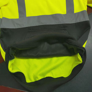 Giacca di sicurezza da uomo con Logo personalizzabile con cappuccio ad alta visibilità felpa singola felpa riflettente giacca da lavoro - Product Image 5