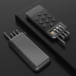 Mặt hàng bán chạy nhất ngân hàng điện độc đáo 8000 mAh 10000 mAh 20000 mAh với bộ sạc không dây bốn cổng đầu ra điện thoại chủ dây buộc - Product Image 2