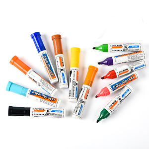 Vente directe d'usine, marqueur permanent à pointe oblique de 6 mm, stylo marqueur en plastique pour enfants, jouets pour tableau de dessin - Product Image 3
