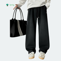 Pantalon décontracté pour homme, style preppy, avec bande latérale, en maille respirante polyester/coton, poids moyen, avec cordon de serrage et taille élastique, collection Printemps 2026