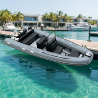Bateau pneumatique de sport à 8 places, vente flash française, 21 pieds, DL RIB 640, aluminium, Hypalon/PVC, dérive, PVC 1,2 mm