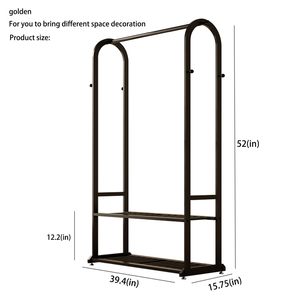 Cross-border metal storage <b>clothes</b> <b>rack</b>, indoor and home use, simple and multifunctional floor-standing <b>clothes</b> <b>rack</b>, clothing - Product Image 4