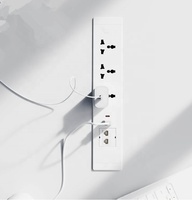 Prise de courant universelle encastrable pour bureau, 3 prises CA, USB-A + USB-C, RJ45 Cat6, multiprise pour maison, bureau, hôtel