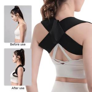 Korektor postur punggung pria dan wanita, tali pengikat sabuk penahan koreksi bahu tulang punggung tidak terlihat dapat disesuaikan - Product Image 3