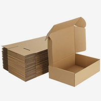 Boîte d'expédition d'expédition kraft marron écologique avec logo personnalisé Boîte en carton ondulé pliable et recyclé