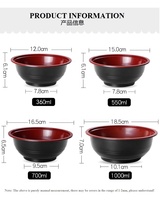 Lot en vrac de bols en plastique jetables écologiques de 32 oz, rouge et noir, récipients micro-ondables pour restaurants, camions de nourriture, fêtes