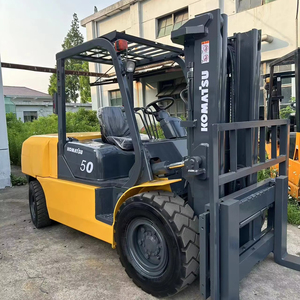 Factory Direct Price Komatsu FD50 Diesel Forklift Japan 5 Ton <b>Used</b> Three Stage Mast 3254mm Fork Length Side Shift for Sale CHINA - Product Image 1