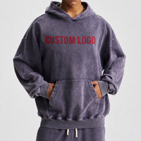 Sweat à capuche unisexe oversize en coton polyester uni, épais, personnalisable pour l'hiver