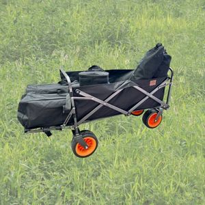 Compact Foldable Stainless Steel Platform <b>Trolley</b> with PVC Wheels for Industrial Camping & <b>Shopping</b> Use - Product Image 4