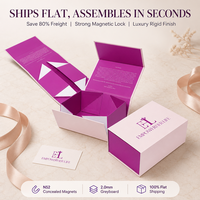 Boîte cadeau magnétique pliable personnalisée, boîte d'emballage en papier avec logo personnalisé, vente en gros
