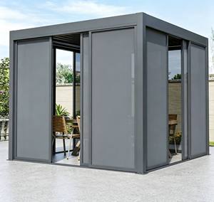 Pavillon de jardin en acier pour piscine extérieure, abri à toit rigide pour piscine, patio, complexe hôtelier et villa - Product Image 4