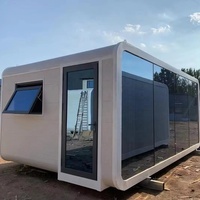 Lujo 20 pies Apple Pod Container Room Modern Modular Prefab Shipping House Smart Two-Storey Capsule Cabin para Office Made Steel