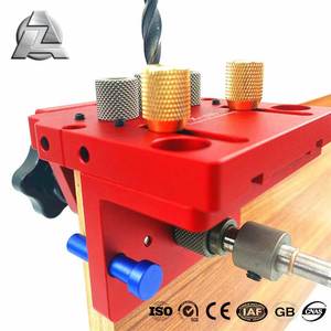 ZJD-BT037 <span class=keywords><strong>3</strong></span> In 1 Houtbewerking Boor Gids Kit Locator Doweling Jig Joinery Systeem Perforator Set Aluminium Legering Boor - Product Image 4