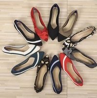Chaussures plates pour femmes, respirantes, en tissu tissé, ballerines décontractées, mocassins de bureau, directement de l'usine