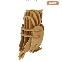 Rompecabezas de Búho 3D Ecológico de Cartón, Kit de Manualidades de Papel Cortado con Láser, Juguete Educativo STEM para Niños y Adultos, Decoración, Venta al Por Mayor