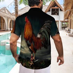เสื้อเชิ้ตผู้ชายลายไก่ฮาวายแบบกำหนดเอง - ดีไซน์ลายไก่ที่เป็นเอกลักษณ์ - เสื้อเชิ้ตลำลองพิมพ์ลายด้วยหมึก - Product Image 2